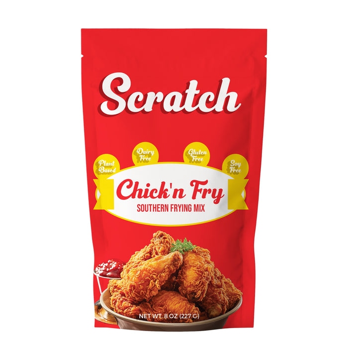 Scratch plant-based frying mix pouch
